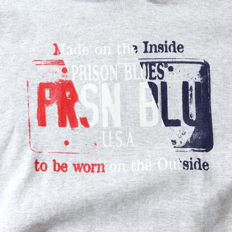 【並行輸入品】PRISON BLUES / プリズンブルース PRBS3304 USA PLATE PULLOVER PARKA / プレートロゴプリントプルオーバーパーカー  -全2色- |  | 08