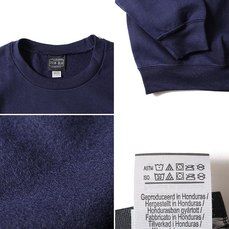 【並行輸入品】PRISON BLUES / プリズンブルース PRBS330 USA PLATE CREW NECK SWEAT SHIRT / プレートロゴプリントクルーネックスウェットシャツ  -全3色- |  | 09