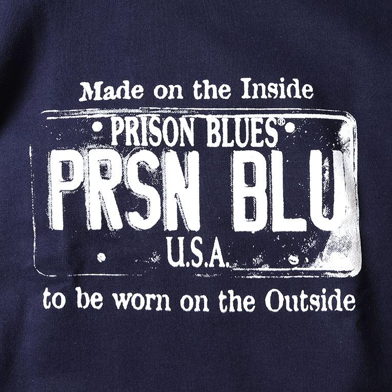 【並行輸入品】PRISON BLUES / プリズンブルース PRBS330 USA PLATE CREW NECK SWEAT SHIRT / プレートロゴプリントクルーネックスウェットシャツ  -全3色- |  | 10