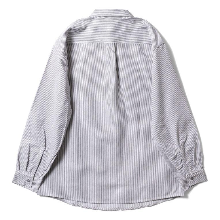 【並行輸入品】PRISON BLUES / プリズンブルース PRBS402 LONG SLEEVE HICKORY SHIRTS HALF ZIPPER FRONT / ヒッコリーストライプハーフジップ長袖シャツ |  | 04