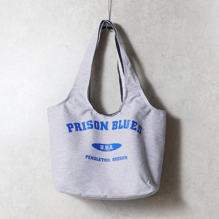 【並行輸入品】PRISON BLUES / プリズンブルース PRBS52411H GROCERY BAG HICKORY VERSITY LOGO / グロサリー バッグ バーシティロゴ - ヒッコリー - |  | 04