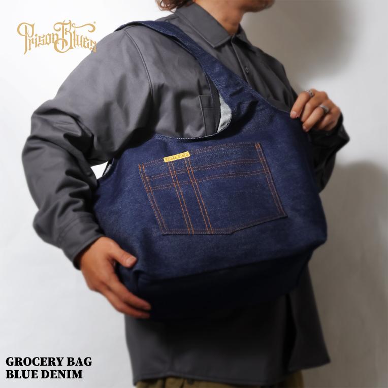 【並行輸入品】PRISON BLUES / プリズンブルース PRBS5241 GROCERY BAG BLUE DENIM / グロサリー バッグ - ブルーデニム - |  | 02