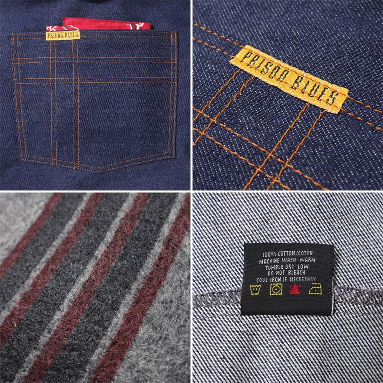【並行輸入品】PRISON BLUES / プリズンブルース PRBS5241 GROCERY BAG BLUE DENIM / グロサリー バッグ - ブルーデニム - |  | 05