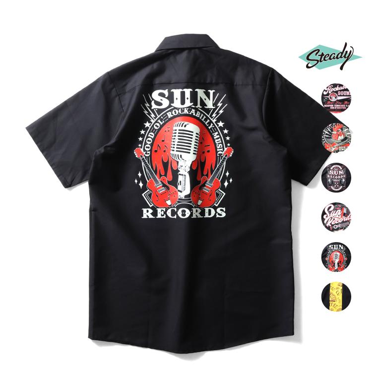 【並行輸入品】STEADY / ステディー SR36 SUN RECORDS MEN'S SHIRT / サンレコードメンズシャツ -全5色- | LOS ANGELES APPAREL