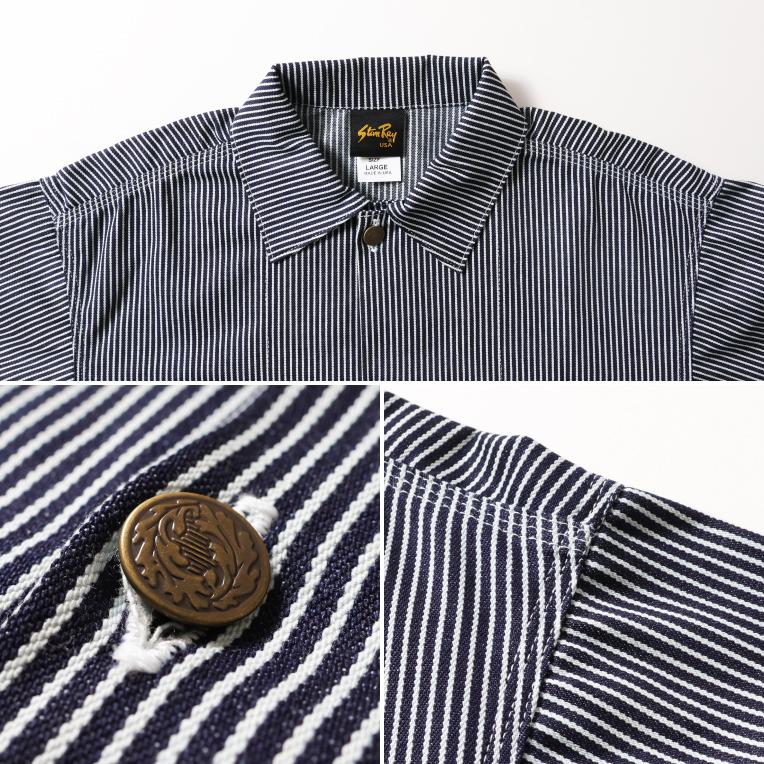 【並行輸入品】STANRAY / スタンレー STR385 SHOP JACKET / ショップジャケット  -ヒッコリー- | Stan Ray | 05