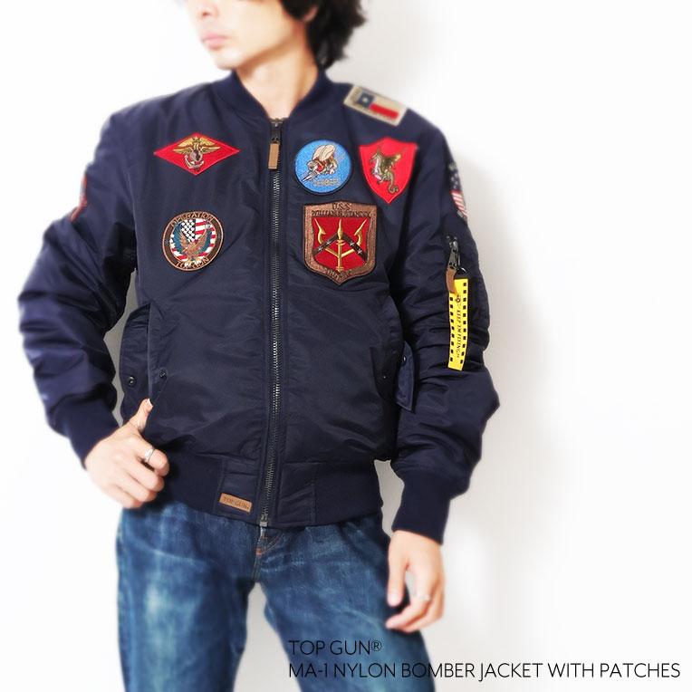 並行輸入品】TOP GUN / トップガン TOPGUN001 TOP MA-1 NYLON BOMBER