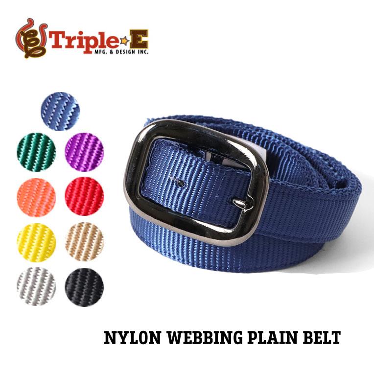 【並行輸入品】TRIPLE E / トリプル イー TPE48668 NYLON WEBBING PLAIN BELT / ナイロンウェビングベルト -全9色- | 