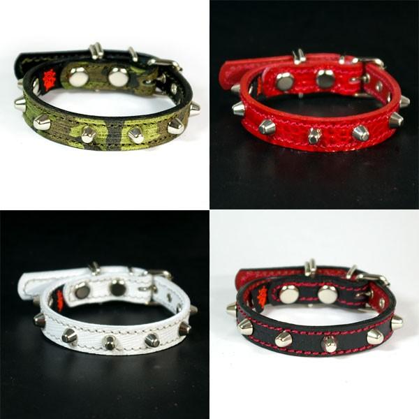 首輪 小型犬用 スタッズ 革 1 5cm幅 Small Type 001 8mm鋲 色は十色以上から サイズは1cm単位でオーダー Nsm 001 エクストラヘビー 通販 Yahoo ショッピング