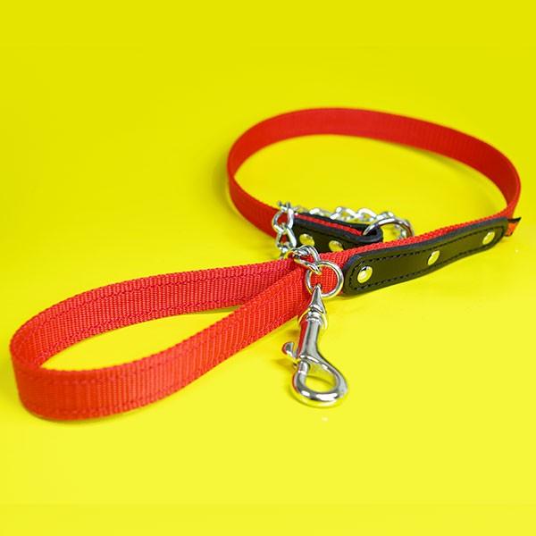 リード 革 Ppテープ チェーン 2cm幅の中形犬用ppチェーンリード 001 直営店に限定