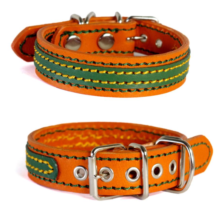 2cm幅 首輪 小型犬用 革：Small Type G5-DC *色は十色以上から、サイズ