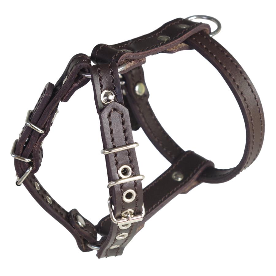 小型犬 ハーネス 胴輪 革 サイズオーダー：H3（胸部分調整） |  | 02