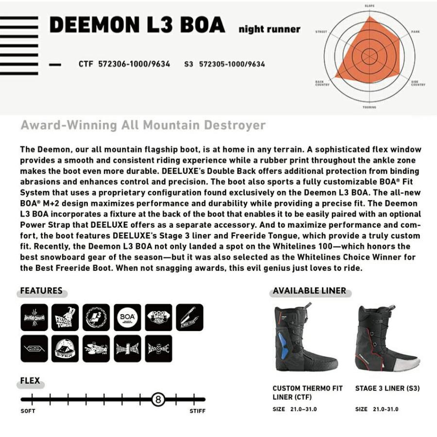 L3 BOA DEELUXE DEEMON Snowboard Deemon Boots Deeluxe 27.5cm (2023