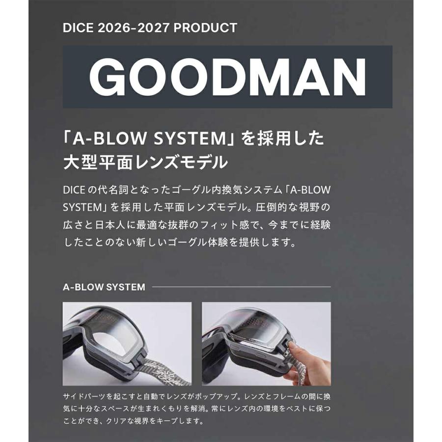 DICE（ダイス） 予約商品 26-27 ゴーグル グッドマン GM54275 30周年