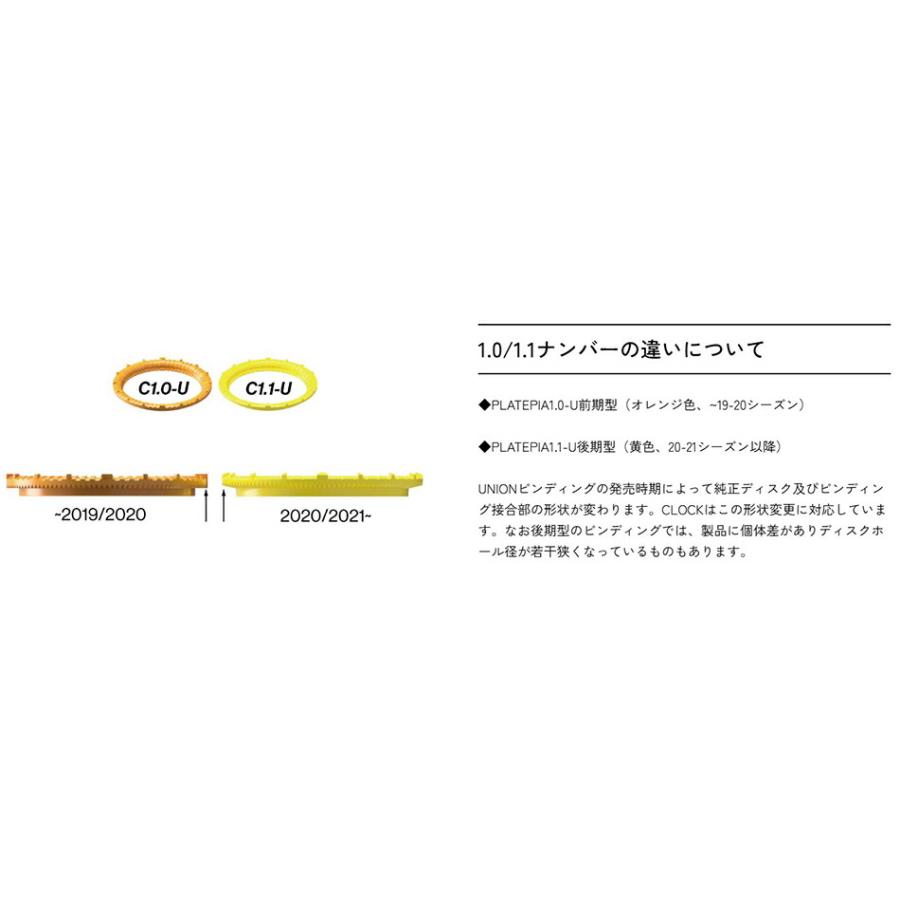 UNION BINDING チタンディスク 軽い プレートピア 1.1-U ユニオン 黄