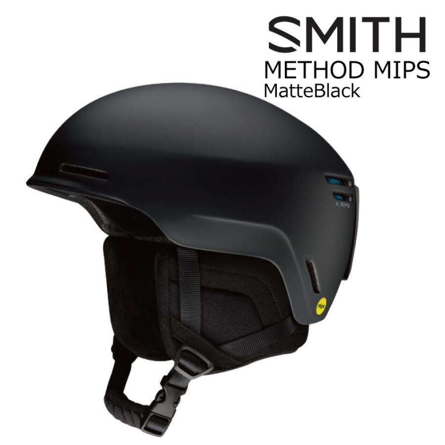 25-26 スミス スノーヘルメット メソッド ミップス マットブラック SMITH Helmet METHOD Mips Matte Black アジアンフィット KOROYD 軽量インモールド | SMITH（釣り具）