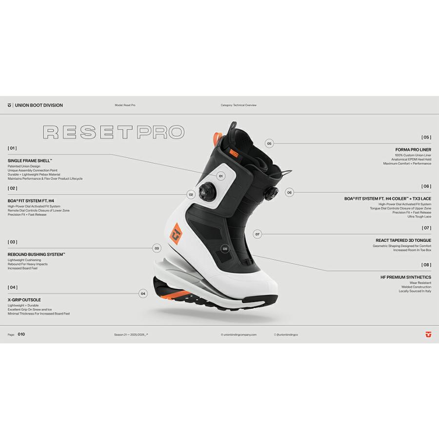 UNION BINDING 25-26 ユニオン ブーツ リセット プロ ブラック UNION