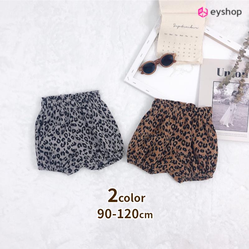 子供服 かぼちゃパンツ ヒョウ柄 レオパード柄 ショートパンツ キッズ