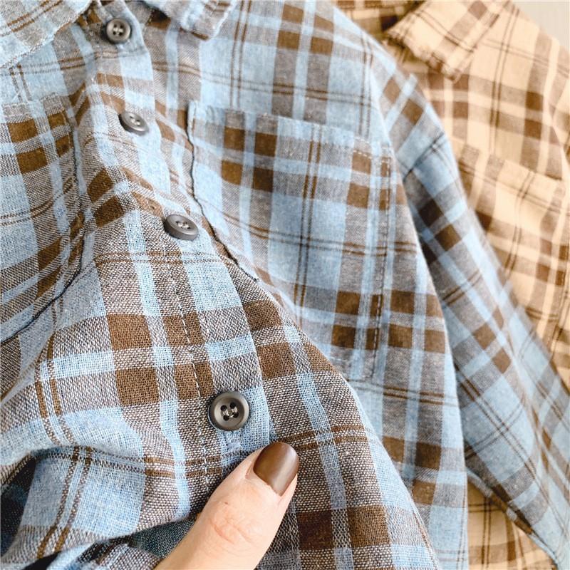 子供服 チェックシャツ 長袖 トップス 女の子 男の子 春 キッズ