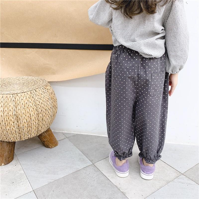 子供服 ボトムス パンツ サルエル風 キッズ ドット フリル 水玉 春 夏