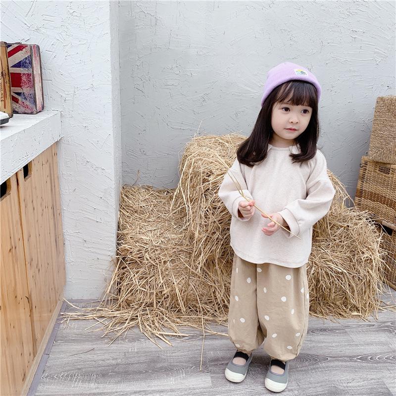 子供服 ボトムス パンツ サルエル風 女の子 キッズ 水玉 ドット 春 秋