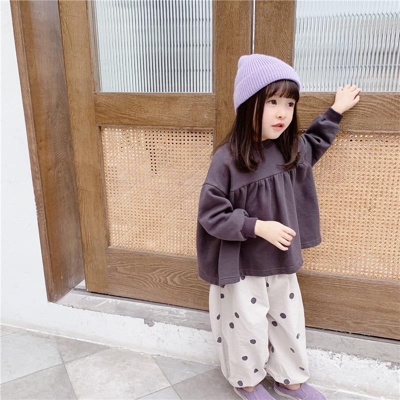 子供服 ボトムス パンツ サルエル風 女の子 キッズ 水玉 ドット 春 秋