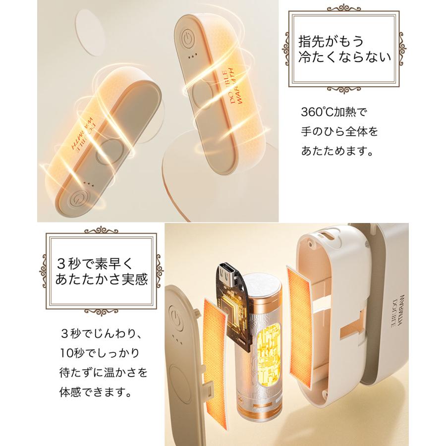 充電式カイロ 充電カイロ 電気カイロ 携帯カイロ かいろ 繰り返し 3段階 分離式 モバイルバッテリー コンパクト 温活 : a401 ...
