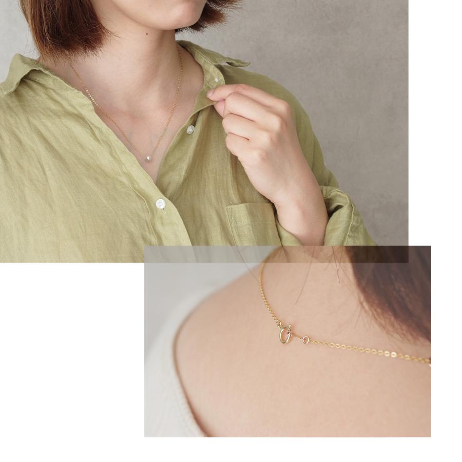 本真珠 あこや一粒 ネックレス 6mm ゴールドチェーン14kgf カジュアル