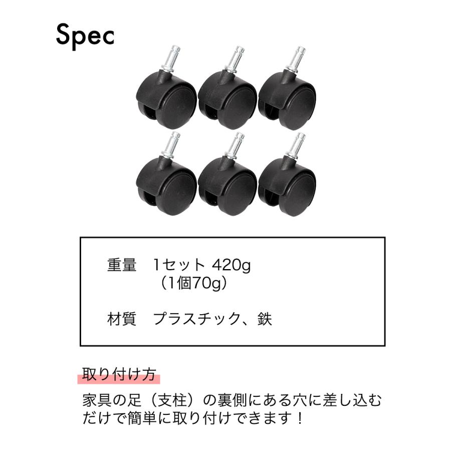 キャスター6個組 KINCOオープンラックシリーズに対応する別売り