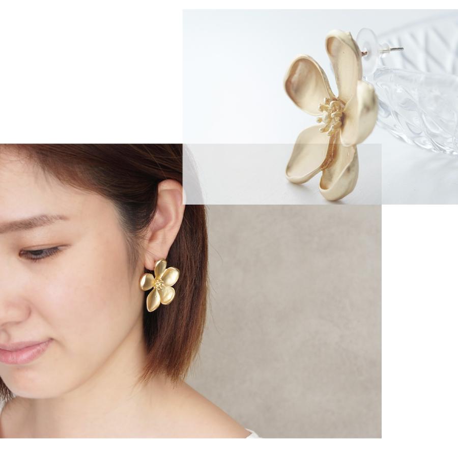 大ぶり ゴールド 花 ピアス フラワー レディースアクセサリー 大ぶり ゴールド 花 ピアス フラワー レディースアクセサリー