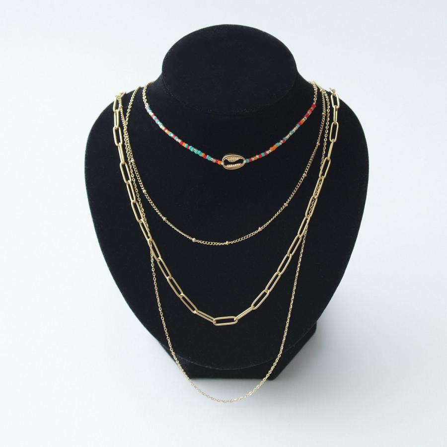 FCBD アクセサリー トライバルネックレス 大ぶり エスニック チェーン