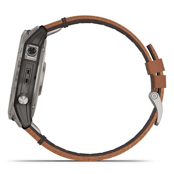 GARMIN ガーミン fenix 7X Sapphire Dual Power フェニックス サファイア デュアルパワー Ti / Chestnut Leather Band 010-02541-39｜eye-eye-isuzu｜03