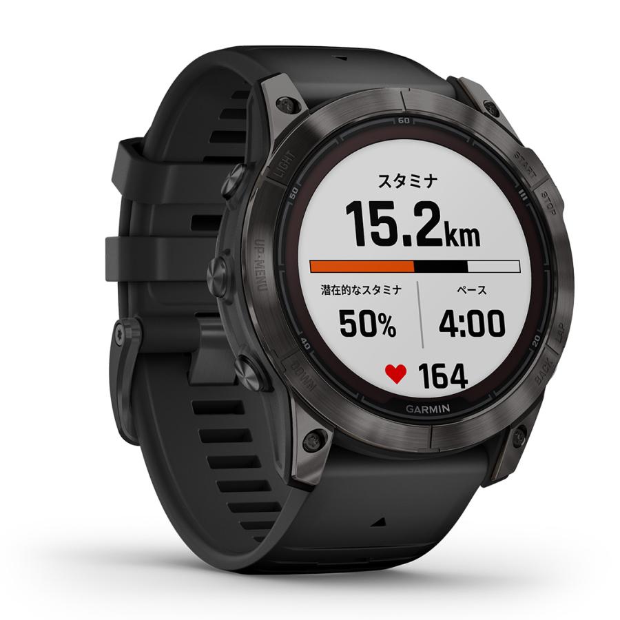 GARMIN ガーミン fenix 7X PRO Sapphire Dual Power フェニックス7Xプロ  Carbon Gray Titanium with Black Band 010-02778-52｜eye-eye-isuzu｜03