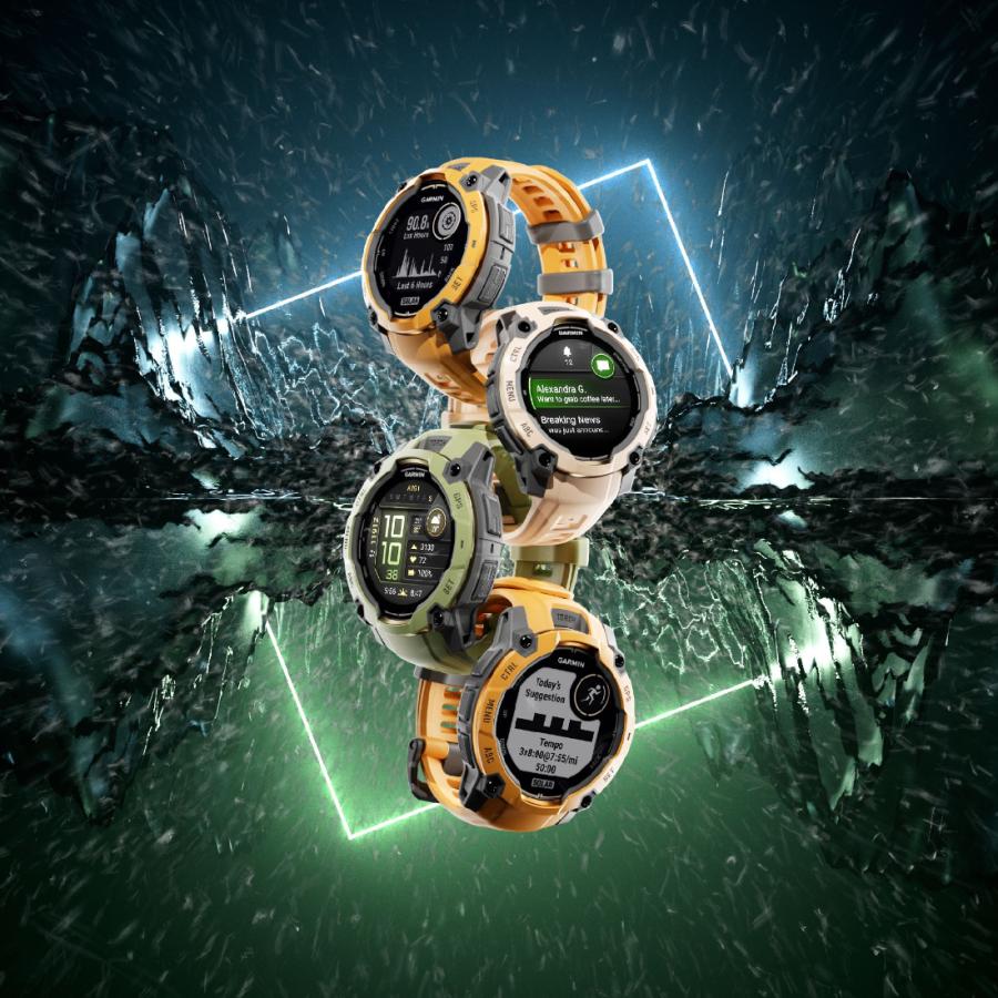 GARMIN ガーミン インスティンクト3 アモレッド 50mm Alpine Rush アルパインラッシュ Fern Green ファーングリーン 数量限定 010-03020-32の画像