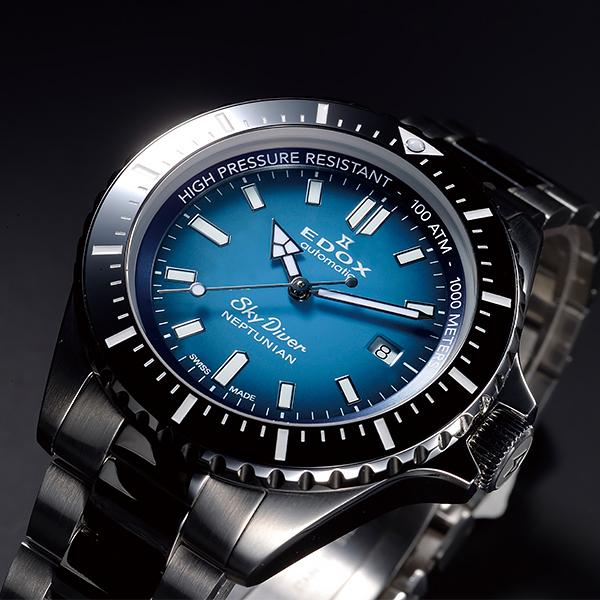 EDOX(エドックス) SKYDIVER スカイダイバー NEPTUNIAN AUTOMATIC ネプチュニアン オートマティック 80120-3NM-BUIDN｜eye-eye-isuzu｜03