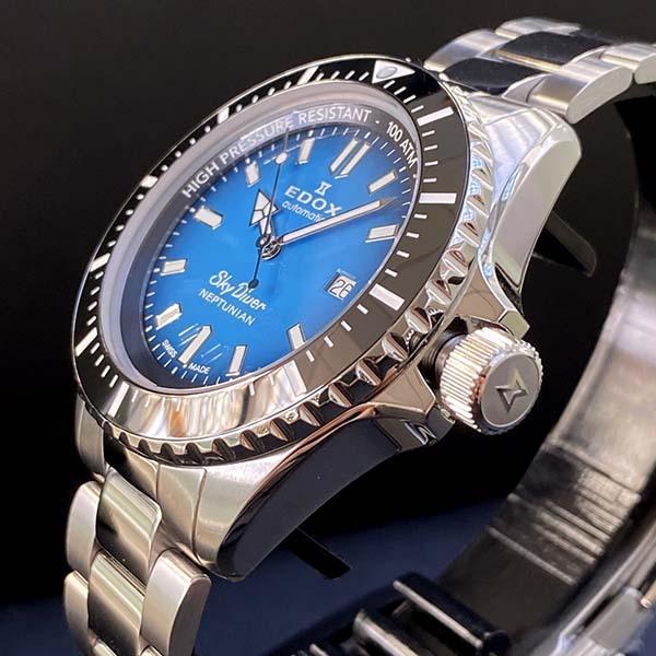 EDOX(エドックス) SKYDIVER スカイダイバー NEPTUNIAN AUTOMATIC ネプチュニアン オートマティック 80120-3NM-BUIDN｜eye-eye-isuzu｜06