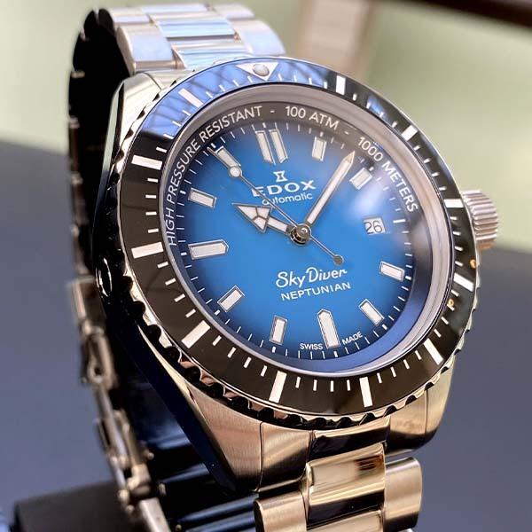 EDOX(エドックス) SKYDIVER スカイダイバー NEPTUNIAN AUTOMATIC ネプチュニアン オートマティック 80120-3NM-BUIDN｜eye-eye-isuzu｜08