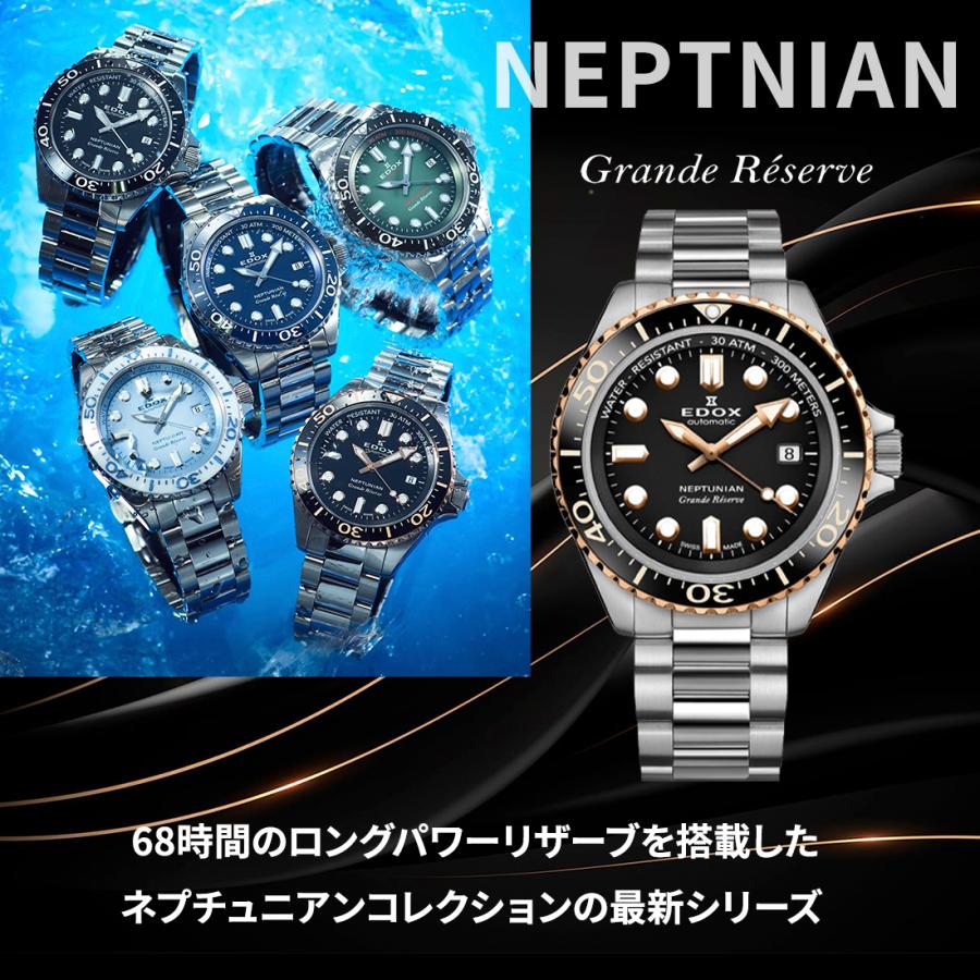 EDOX エドックス NEPTUNIAN GRANDE RESERVE DATE AUTOMATIC EDOX エドックス NEPTUNIAN GRANDE RESERVE DATE AUTOMATIC