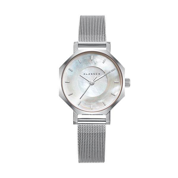 KLASSE14 クラス14 Volare OKTO Silver White MOP with Mesh Strap 28mm ヴォラーレ オクト シルバー ホワイト マザーオブパール 28ミリ レディース WOK21SR002S