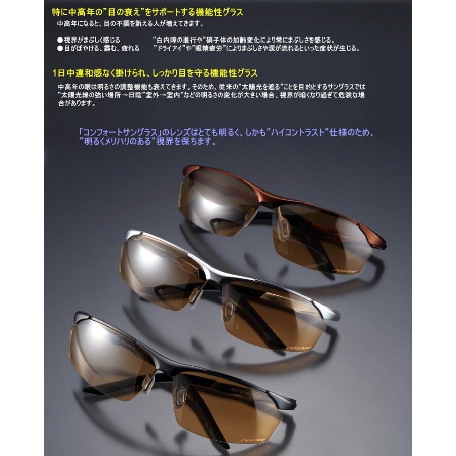 コンフォートサングラスジーロット8513CS 明るいレンズ偏光機能付き