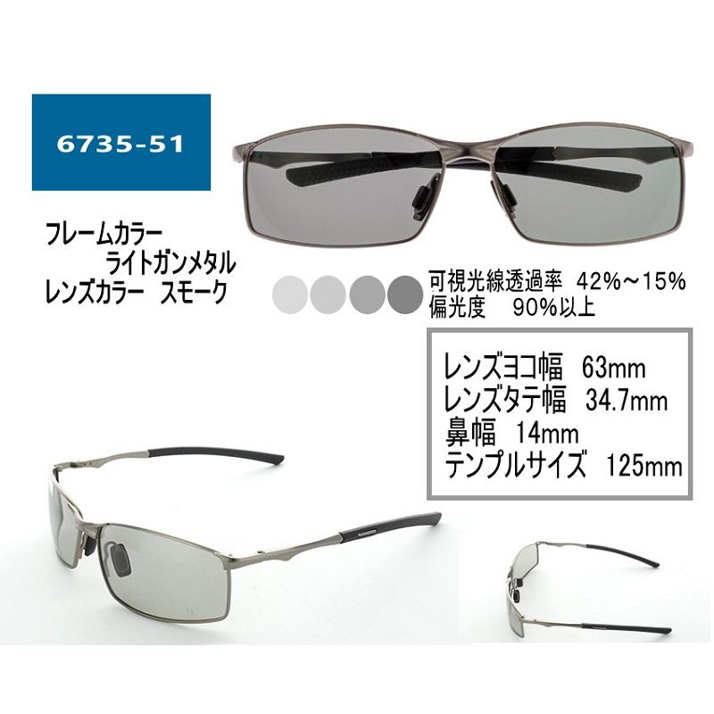 偏光調光サングラス 光の強さでレンズカラーが変わる調光レンズ