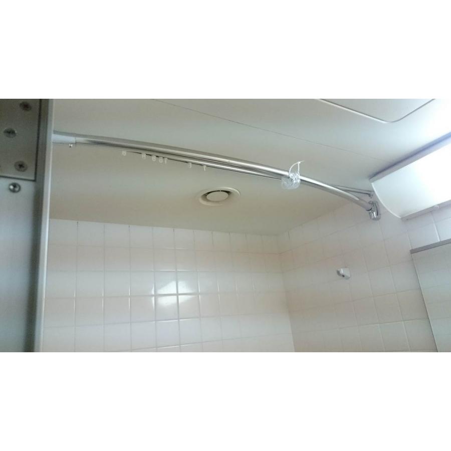 アーチ型カーテンパイプ iS-P-1200　長さ1200ミリ　直径25ミリ　ステンレス製　（R付カーテンパイプ） |  | 03