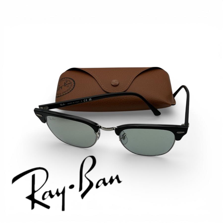 レイバン サングラス 0RB3016 135452 CLUBMASTER CLASSIC Black on Silver／Grey Vintage Yellow　ユニセックス　ハイブランド | Ray-Ban