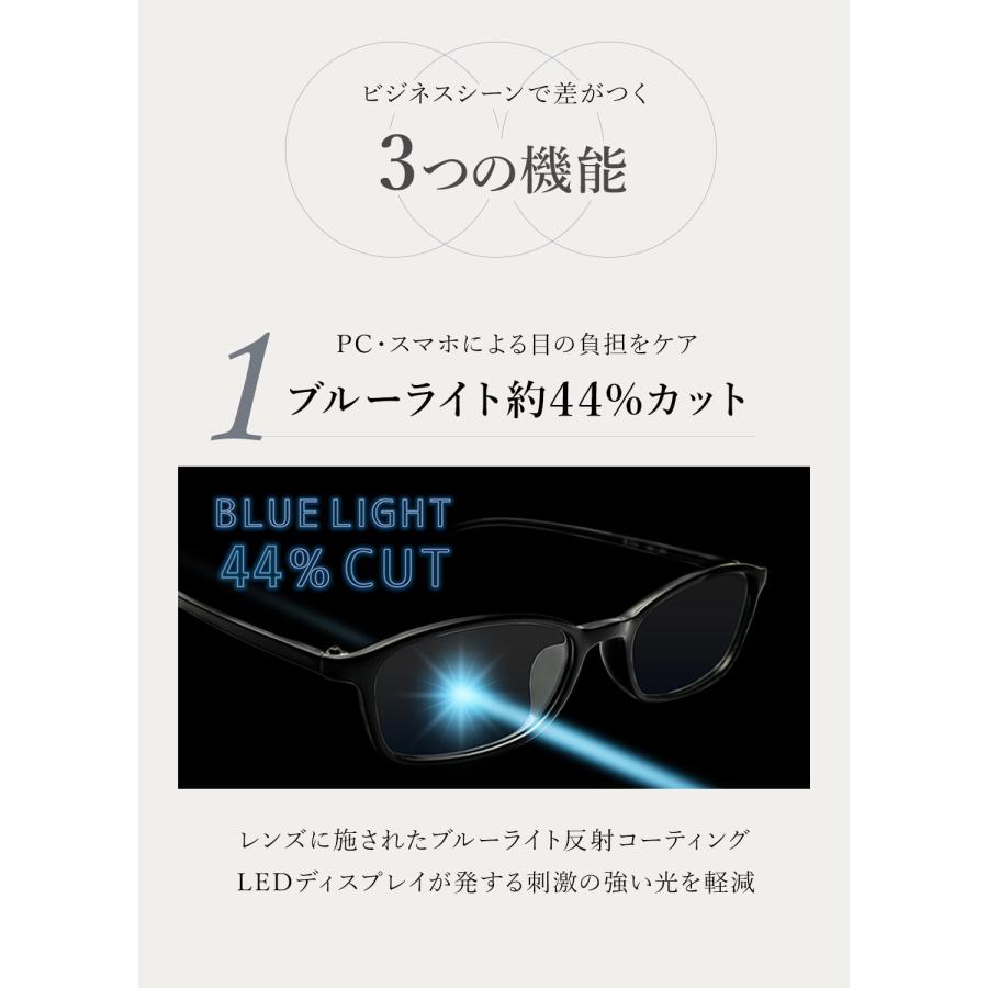 老眼鏡 おしゃれ メンズ ブルーライトカット UVカット CN-9724