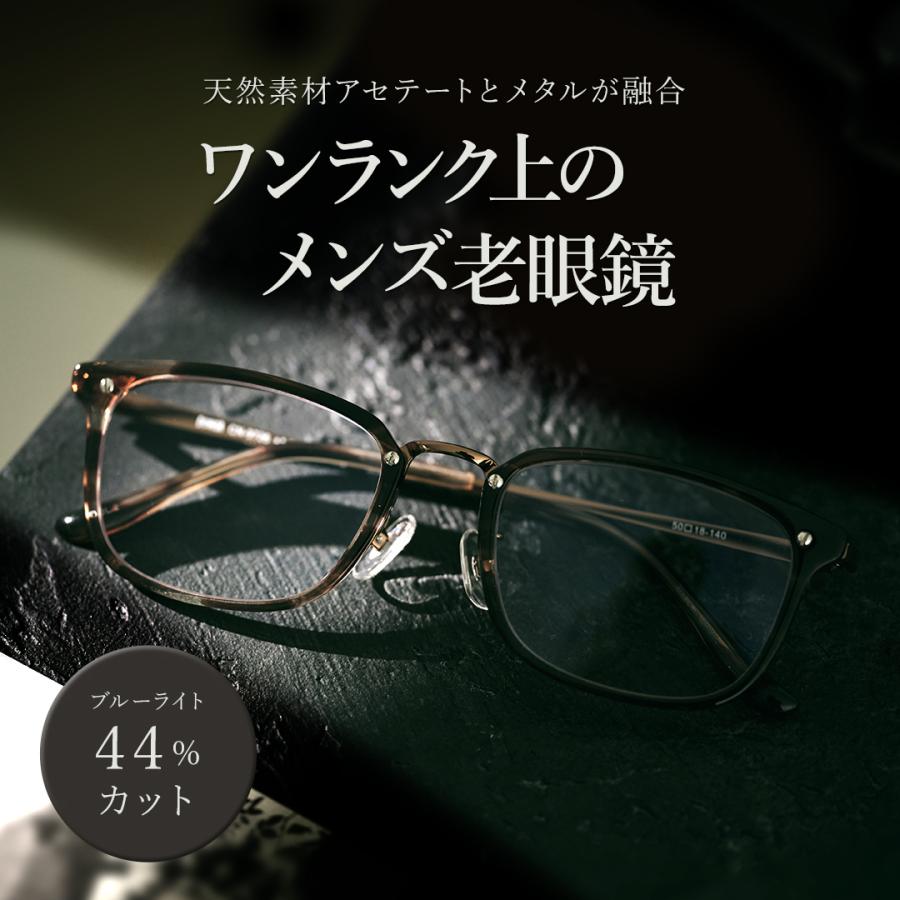老眼鏡 おしゃれ メンズ ブルーライトカット かっこいい ボストン PC