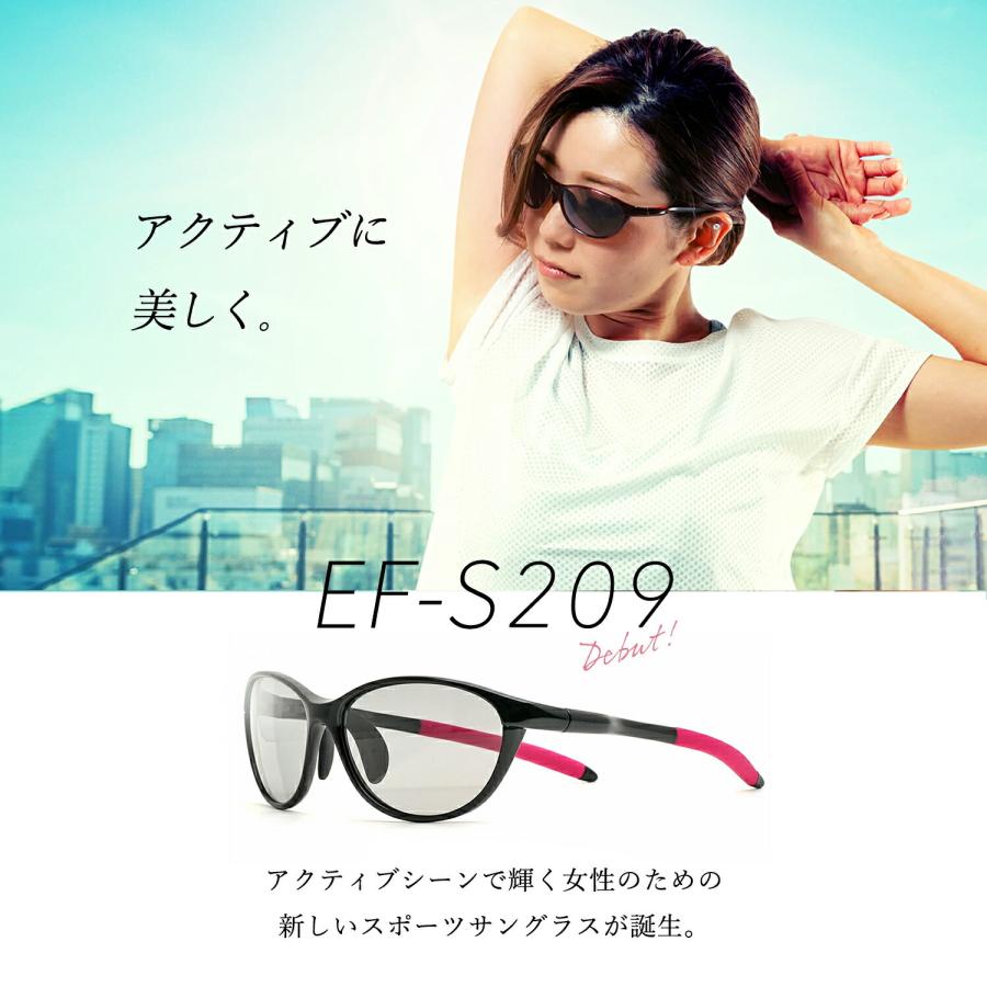 色: クリアグレー/ブラック】[E-FIT] スポーツサングラス 超軽量モデル