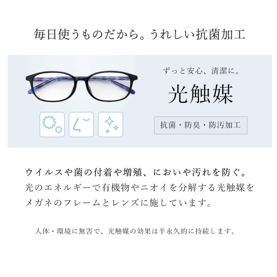 ペーパーグラス】老眼鏡オーバル／ブルーライトカット使用+2.0