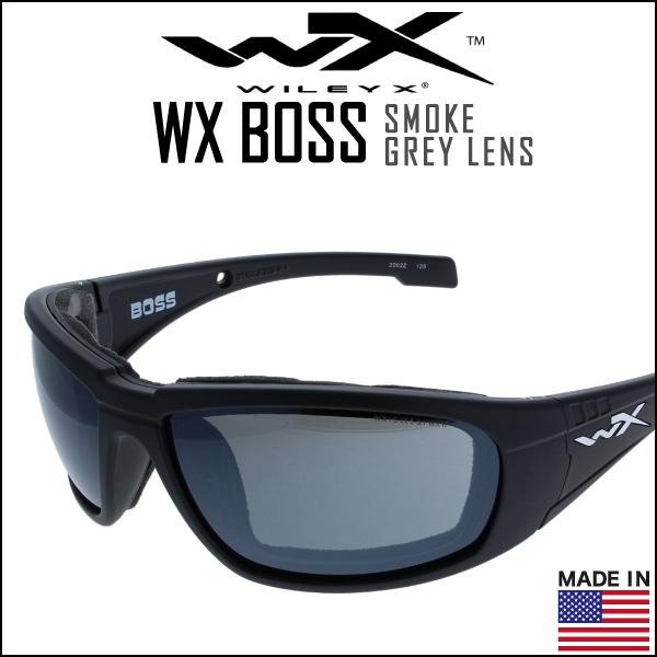最適な材料 国内正規品 Wiley X Boss Black Wx ワイリーx ボス ブラック スモークグレー Uv レンズ 実物 サバゲ 装備 ゴーグル サングラス 柔らかい Www Thedailyspud Com