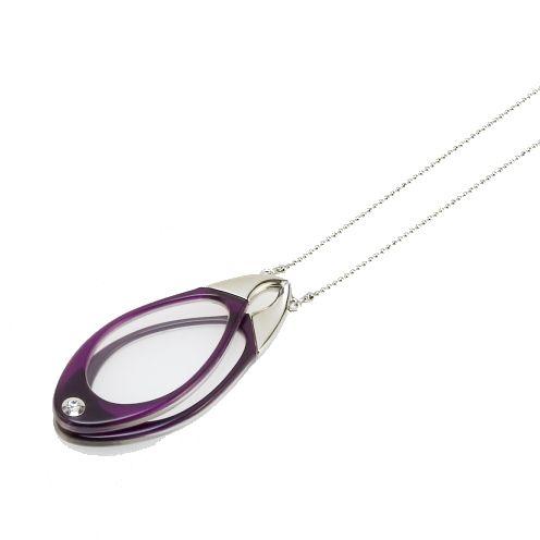 ルーペ ペンダント おしゃれ 老眼鏡 3 5 母の日 Pd 35バイオレット 日本製 クリアー光学 Pd 35 V ルーペのお店アイラック 通販 Yahoo ショッピング