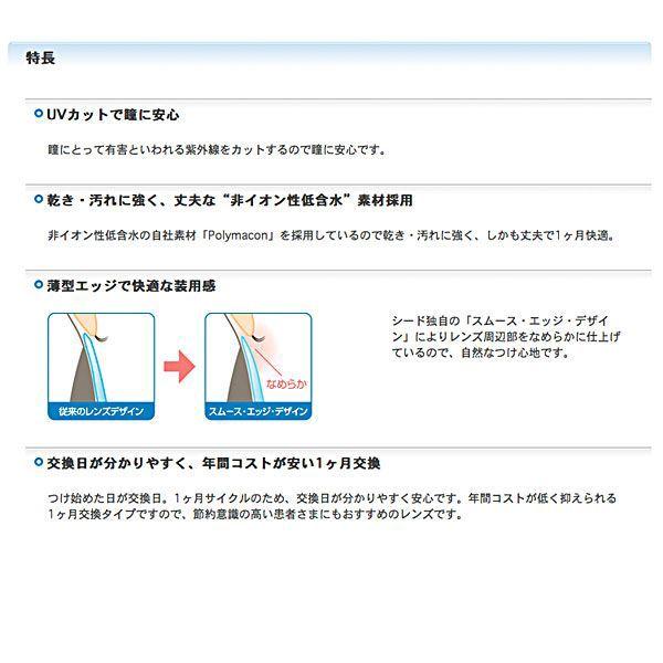 メール便 送料無料 シード マンスリー ファインUV プラス (3枚入り) 2箱 1month 1ヶ月交換 SEED｜eyemedic｜02