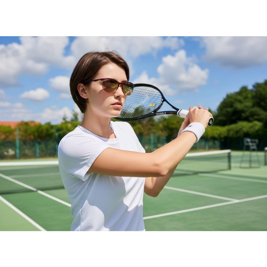 テニス・ゴルフ専用 偏光サングラス 日本製偏光レンズ／ ゴルフ用サングラス テニス用サングラス UVカット スポーツ メンズ レディース 高級 人気／1520-Gold_17